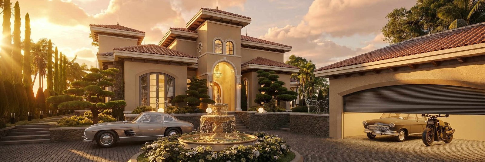 Thiết kế kiến trúc Sunset Villa phong cách địa trung hải 3